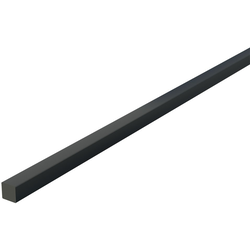 1/4" D x 72" L Deco Alulminum Bar, Blk, Flat Black