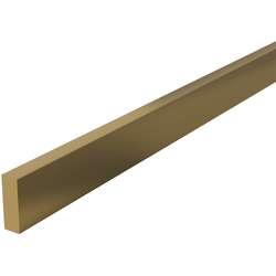 3/4" W x 1/4" T x 72" L Deco Aluminum Strapping, Brass, Satin Brass