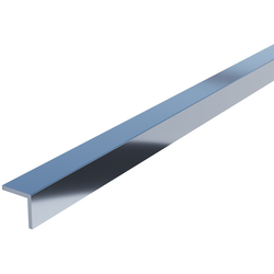 72 Inch Length x 1/2 Inch Width Aluminum L-Channel, Chrome