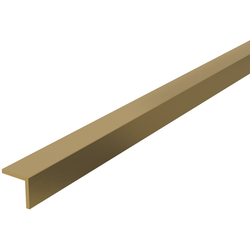 72 Inch Length x 1/2 Inch Width Aluminum L-Channel, Satin Brass