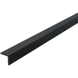 72 Inch Length x 1/2 Inch Width Aluminum L-Channel, Flat Black