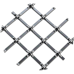 1/2 Inch Round Single Diamond Decorative Grille, 18 Inch W x 48 Inch L Sheet, Satin Nickel