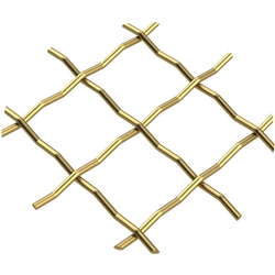 3/4 Inch Pressed Single Diamond Decorative Grille, 18 Inch W x 48 Inch L Sheet, Satin Brass