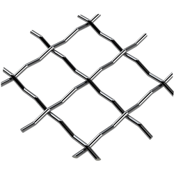 3/4 Inch Pressed Single Diamond Decorative Grille, 18 Inch W x 48 Inch L Sheet, Satin Nickel