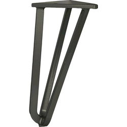 9 Inch Height with 5.125 Inch Square Top Plate Mid-Century Hairpin Leg, Wrought Iron