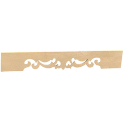 38 x 6 Inch Small Baroque Valence, Hard Maple
