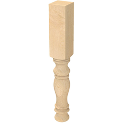 18% OFF 35-1/4 Inch Counter Height Large Diameter English Country Island Column, Hickory