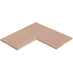  Solid Wood L-Shape Corner Shelf 24 Inch x 24 Inch x 12 Inch Depth, 3/4 Inch Thickness Unfinished Furniture Grade Red Oak
