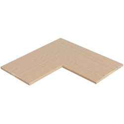  Solid Wood L-Shape Corner Shelf 24 Inch x 24 Inch x 12 Inch Depth, 3/4 Inch Thickness Unfinished Furniture Grade Cherry