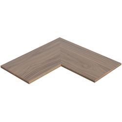  Solid Wood L-Shape Corner Shelf 24 Inch x 24 Inch x 12 Inch Depth, 3/4 Inch Thickness Unfinished Furniture Grade Walnut