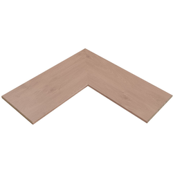30 Inch x 30 Inch x 12 Inch Depth Flat Furniture Grade L-Shape Corner Shelf, Red Oak