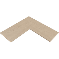 30 Inch x 30 Inch x 12 Inch Depth Flat Furniture Grade L-Shape Corner Shelf, Hard Maple