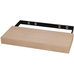  Floating Shelf with Concealed Wall Mount Bracket, 24 Inch Width x 10 Inch Depth x 2-1/2 Inch Height, Unfinished Furniture Grade Alder