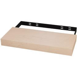  Floating Shelf with Concealed Wall Mount Bracket, 24 Inch Width x 10 Inch Depth x 2-1/2 Inch Height, Unfinished Paint Grade