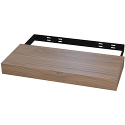  Floating Shelf with Concealed Wall Mount Bracket, 24 Inch Width x 10 Inch Depth x 2-1/2 Inch Height, Unfinished Furniture Grade Walnut