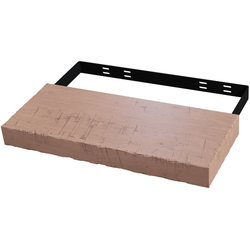  Rustic Floating Shelf with Concealed Wall Mount Bracket, 24 Inch Length x 10 Inch Depth x 2-1/2 Inch Thickness, Unfinished Distressed Red Oak