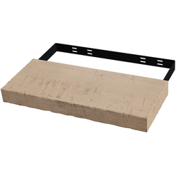 Rustic Floating Shelf with Concealed Wall Mount Bracket, 24 Inch Length x 10 Inch Depth x 2-1/2 Inch Thickness, Unfinished Distressed Alder 