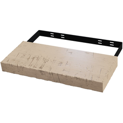  Rustic Floating Shelf with Concealed Wall Mount Bracket, 24 Inch Length x 10 Inch Depth x 2-1/2 Inch Thickness, Unfinished Distressed Hard Maple
