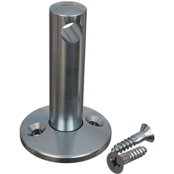 Gallery Rail Contemporary Center Post, Stainless Steel