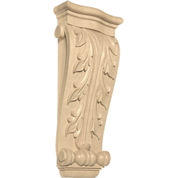15 Inch Length x 2-1/2 Inch Width 15" L x 2-1/2" W Elongated Acanthus Corbel, Mpl