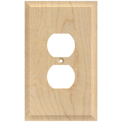 Single Outlet Wood Switch Plate, Cherry