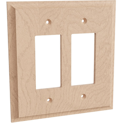 Double Levington Switch Plate, Alder