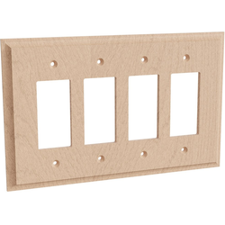 Quad Levington Switch Plate, Hard Maple