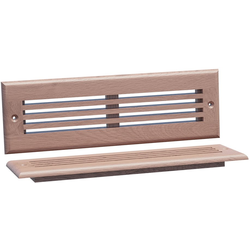  Solid Wood Linear Style Toe Kick Vent Cover, 11-3/4 Inch Width x 3-3/4 Inch Height, Unfinished Red Oak
