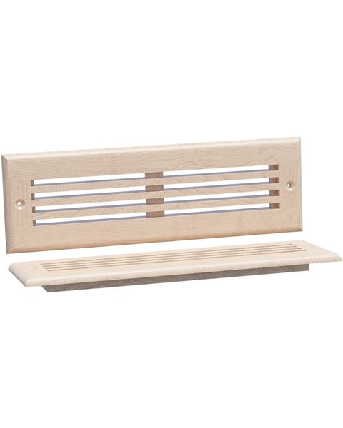 Brown Wood 01992210HM1, Solid Wood Linear Style Toe Kick Vent