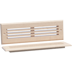  Solid Wood Linear Style Toe Kick Vent Cover, 11-3/4 Inch Width x 3-3/4 Inch Height, Unfinished Hard Maple