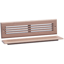  Solid Wood Linear Style Toe Kick Vent Cover, 13-3/4 Inch Width x 3-3/4 Inch Height, Unfinished Red Oak