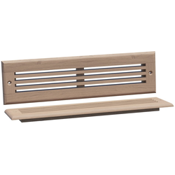  Solid Wood Linear Style Toe Kick Vent Cover, 13-3/4 Inch Width x 3-3/4 Inch Height, Unfinished Alder