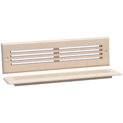 Solid Wood Linear Style Toe Kick Vent Cover, 13-3/4 Inch Width x 3-3/4 Inch Height, Unfinished Hard Maple