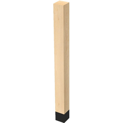 3 Inch Square x 35.25 Inch Height Urban Leg with Wrought Iron Sleeve, Paint Grade