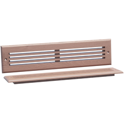  Solid Wood Linear Style Toe Kick Vent Cover, 15-3/4 Inch Width x 3-3/4 Inch Height, Unfinished Red Oak