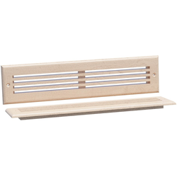  Solid Wood Linear Style Toe Kick Vent Cover, 15-3/4 Inch Width x 3-3/4 Inch Height, Unfinished Hard Maple