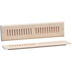15-3/4 Width Large Self Rimming Toe Kick Vent, Alder