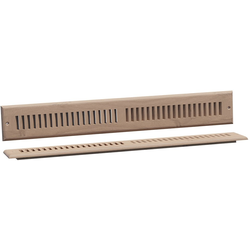 24 Inch Width Self Rimming Toe Kick Vent, Alder