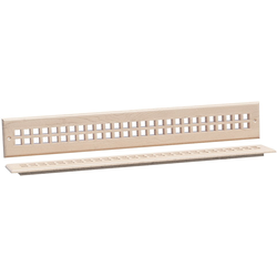  Solid Wood Grate Style Toe Kick Vent Cover, 25-3/4 Inch Width x 3-3/4 Inch Height, Unfinished Hard Maple