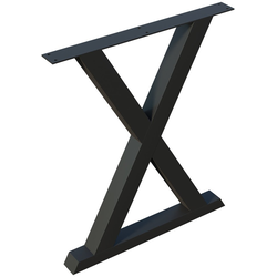 18% OFF 28 Inch Height x 23-1/4 Inch Width Table Height Contemporary X-Base, Flat Black