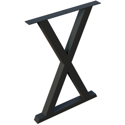 18% OFF 34-1/2 Inch Height x 24 Inch Width Table Height Contemporary X-Base, Flat Black