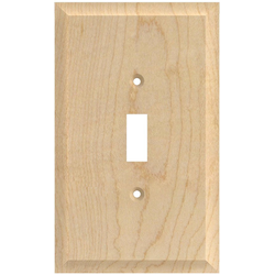 Single Light Switch Plate, Walnut