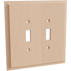 Double Light Switch Plate, Walnut