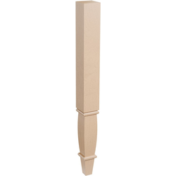 35-1/4 Inch Wright Square Wood Table Leg, Hard Maple