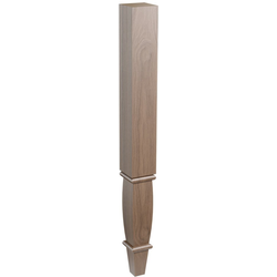 35-1/4 Inch Wright Square Wood Table Leg, Walnut