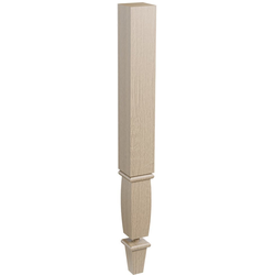 35-1/4 Inch Wright Square Wood Table Leg with Detachable Foot, White Oak