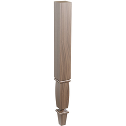 35-1/4 Inch Wright Square Wood Table Leg with Detachable Foot, Walnut