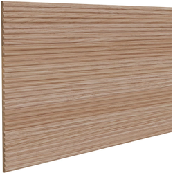 Solid Wood 3/4 Inch Slat Width, Shallow Double 5/16 Inch Width Bead Decorative Tambour for Slat Walls, 48 Inch Length x 12 Inch Width Sheet, Red Oak
