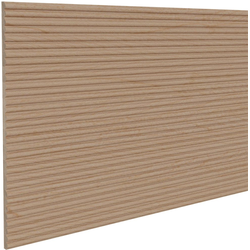 Solid Wood 3/4 Inch Slat Width, Shallow Double 5/16 Inch Width Bead Decorative Tambour for Slat Walls, 48 Inch Length x 12 Inch Width Sheet, Hard Maple