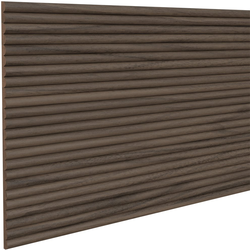 Solid Wood 1 Inch Slat Width, Double 1/2 Inch Width Bead Decorative Flexible Tambour for Slat Walls, 48 Inch Length x 12 Inch Width Sheet, Walnut